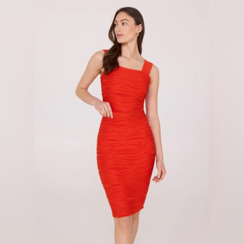 Wave Pattern Pencil Skirt and Wave Pattern Wide Strap Tank Top